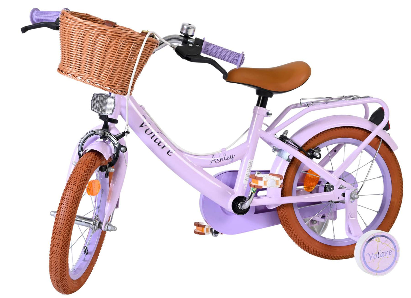 Bicicleta infantil Volare Ashley - niña - 14 pulgadas - lila - dos frenos de mano