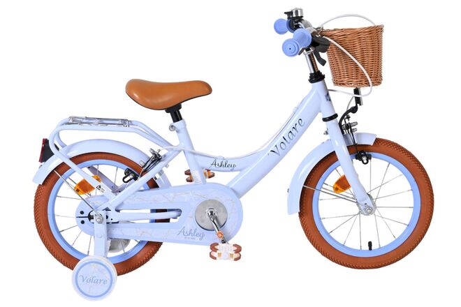 Bicicletta per bambini Volare Ashley - ragazze - 14 pollici - blu pastello - due freni a mano