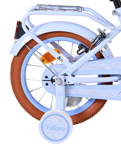Bicicleta infantil Volare Ashley - niña - 14 pulgadas - azul pastel - dos frenos de mano