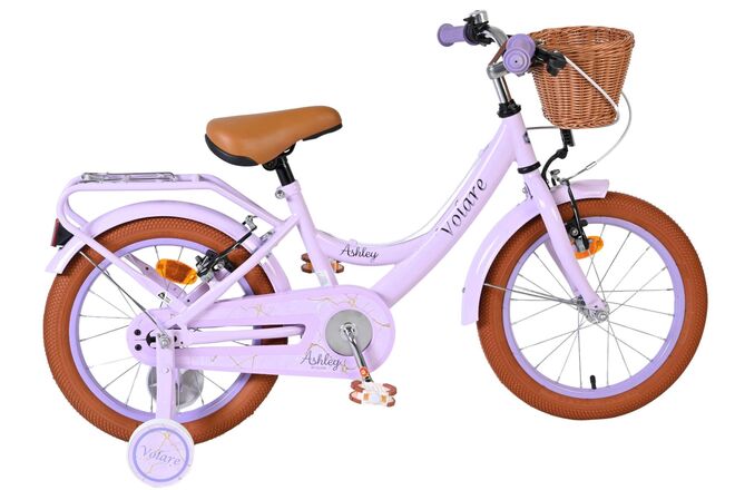 Bicicletta per bambini Volare Ashley - ragazze - 16 pollici - lilla - due freni a mano