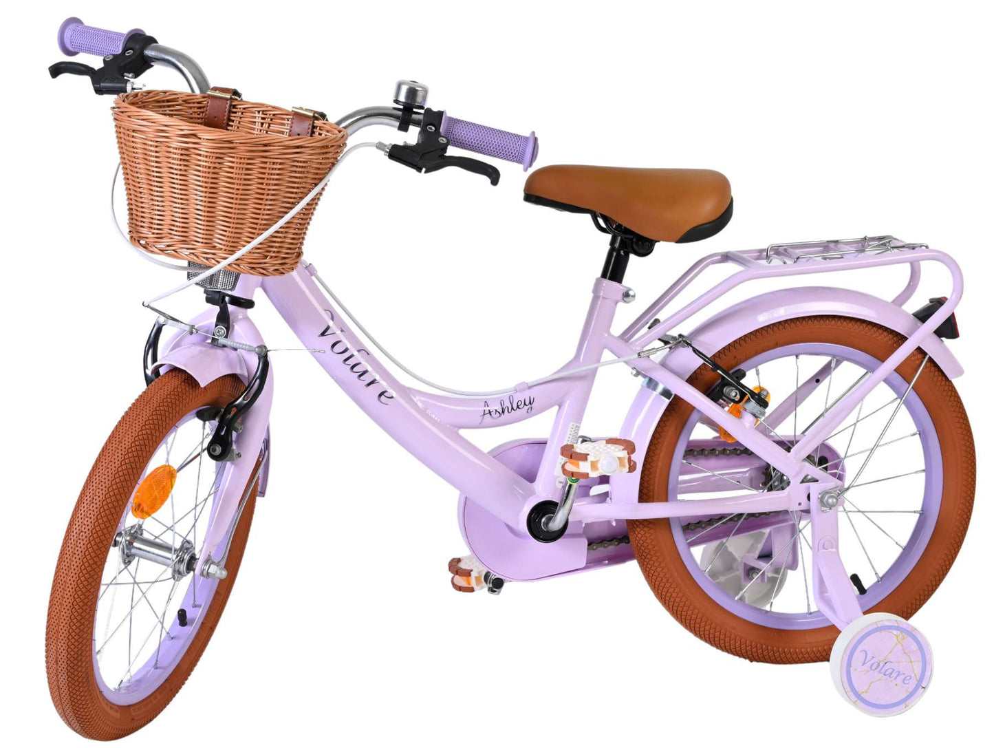 Bicicletta per bambini Volare Ashley - ragazze - 16 pollici - lilla - due freni a mano