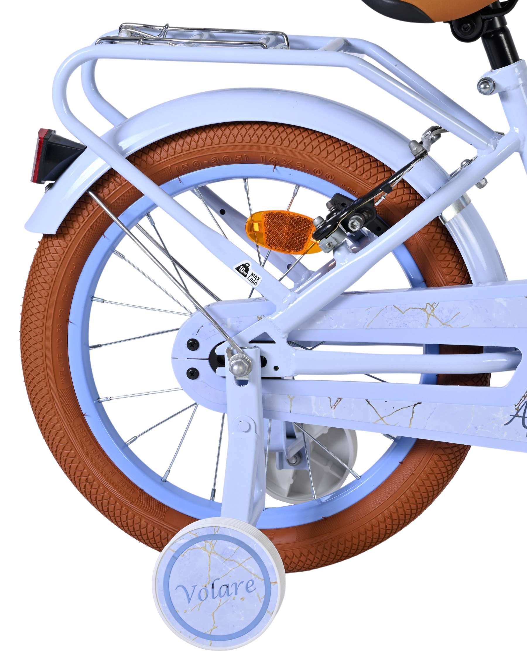 Bicicletta per bambini Volare Ashley - ragazze - 16 pollici - blu pastello - due freni a mano