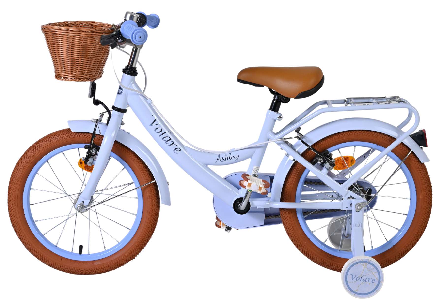 Bicicletta per bambini Volare Ashley - ragazze - 16 pollici - blu pastello - due freni a mano