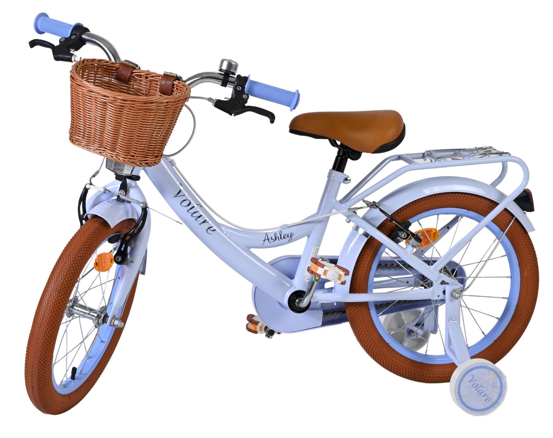 Bicicletta per bambini Volare Ashley - ragazze - 16 pollici - blu pastello - due freni a mano