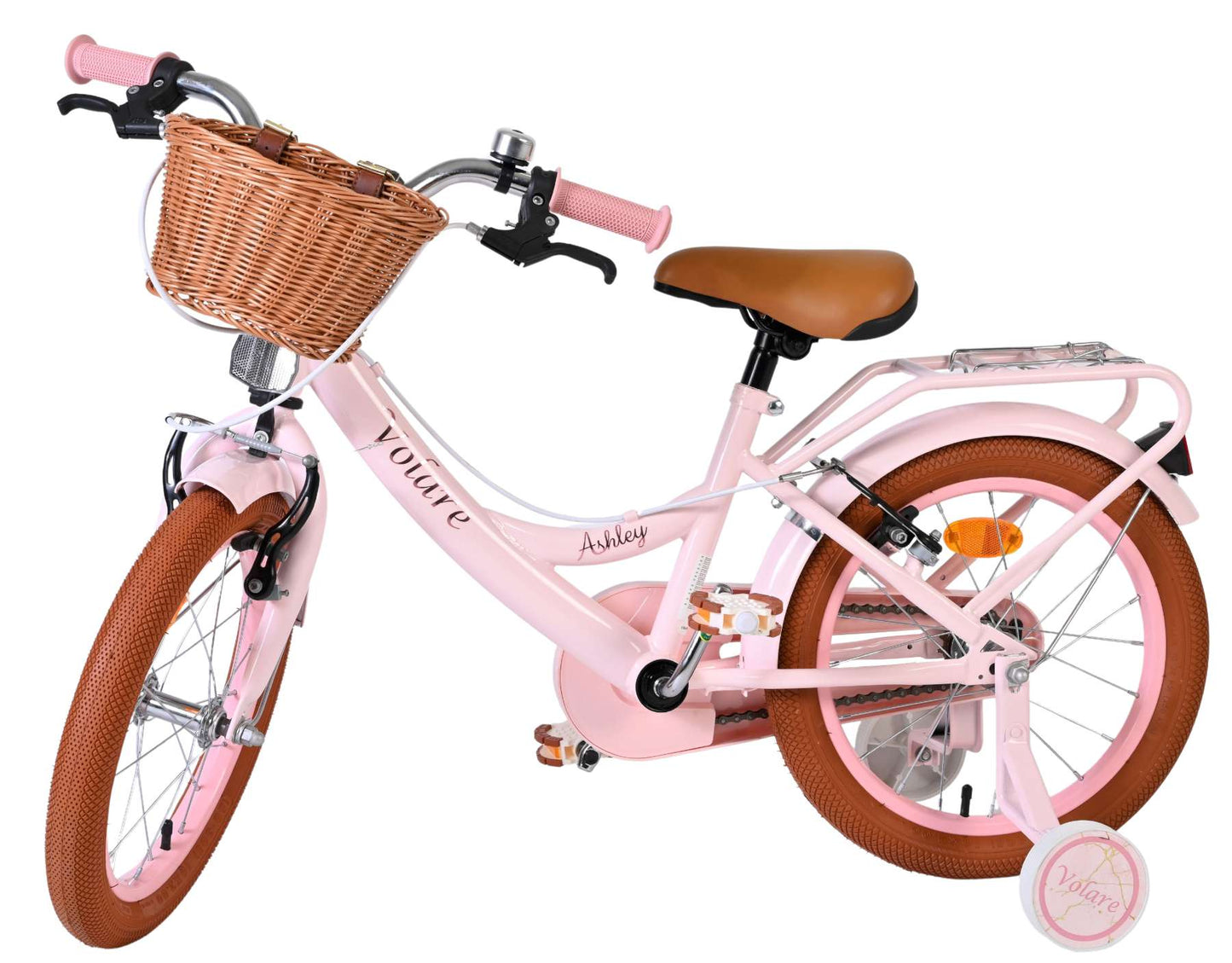 Bicicleta para niños Volare Ashley - niña - 16 pulgadas - rosa - dos frenos de mano