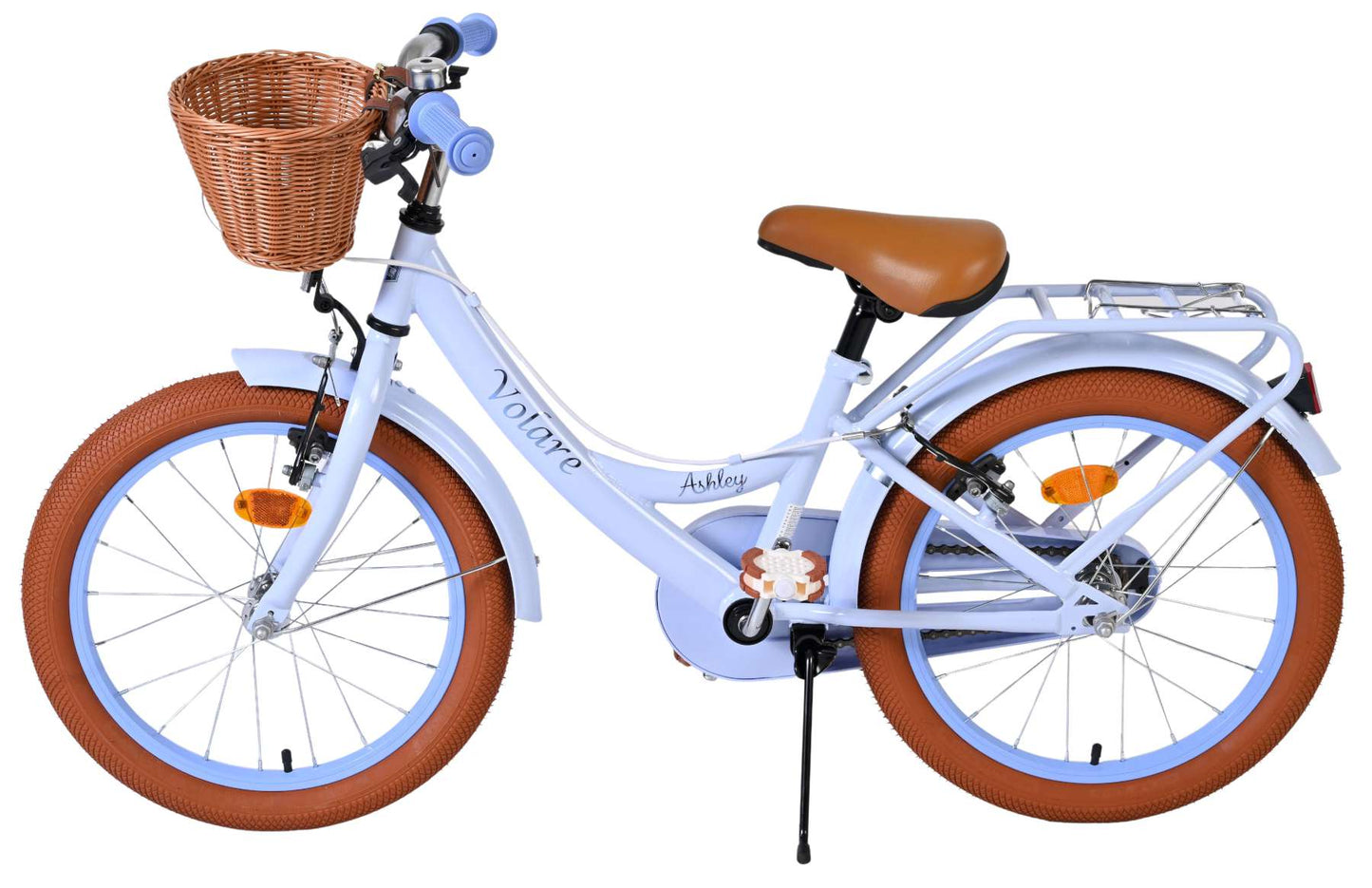 Bicicletta per bambini Volare Ashley - ragazze - 18 pollici - blu pastello - due freni a mano