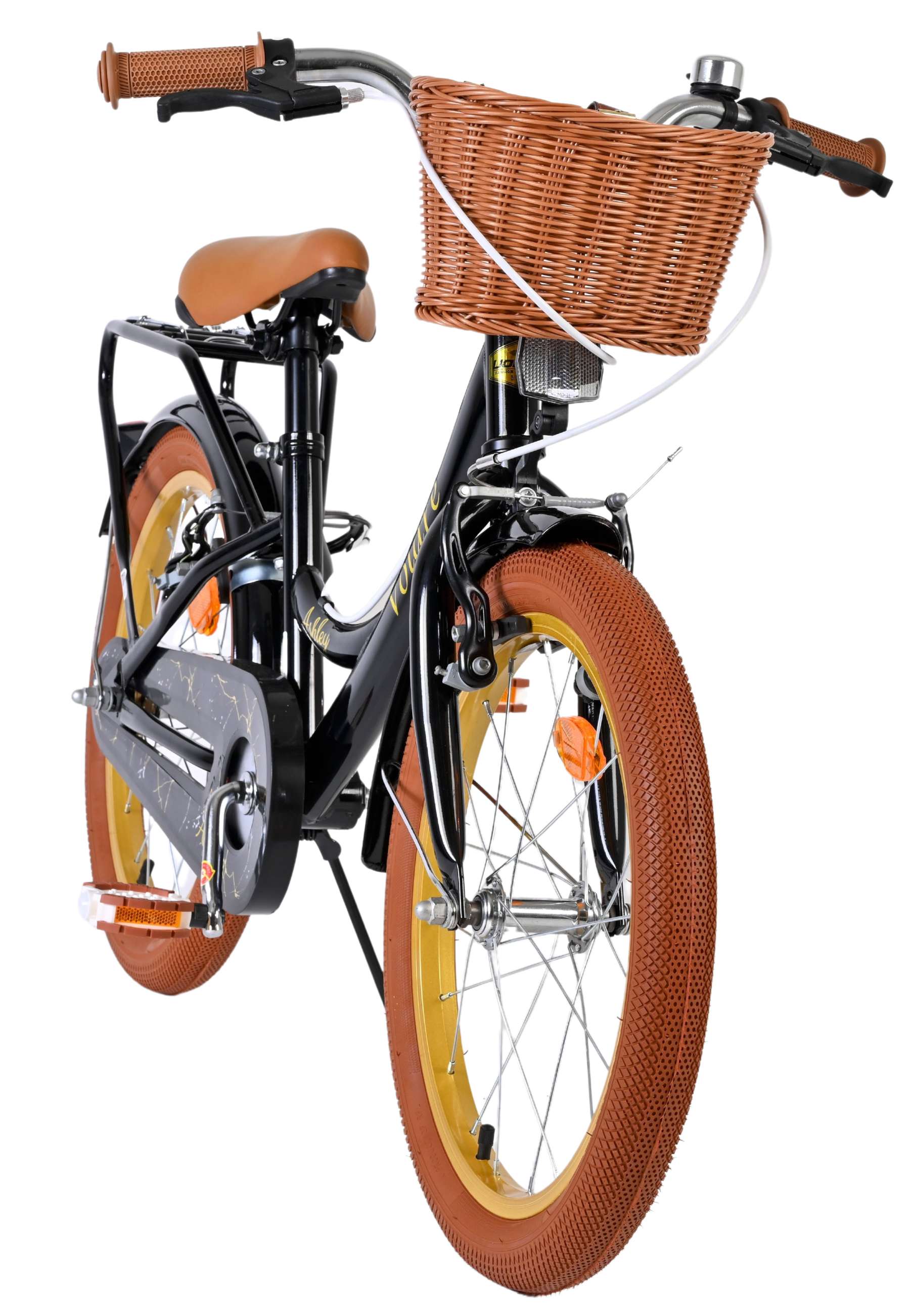 Volare ashley kinderfiets - meisjes - 18 inch - zwart - twee handremmen