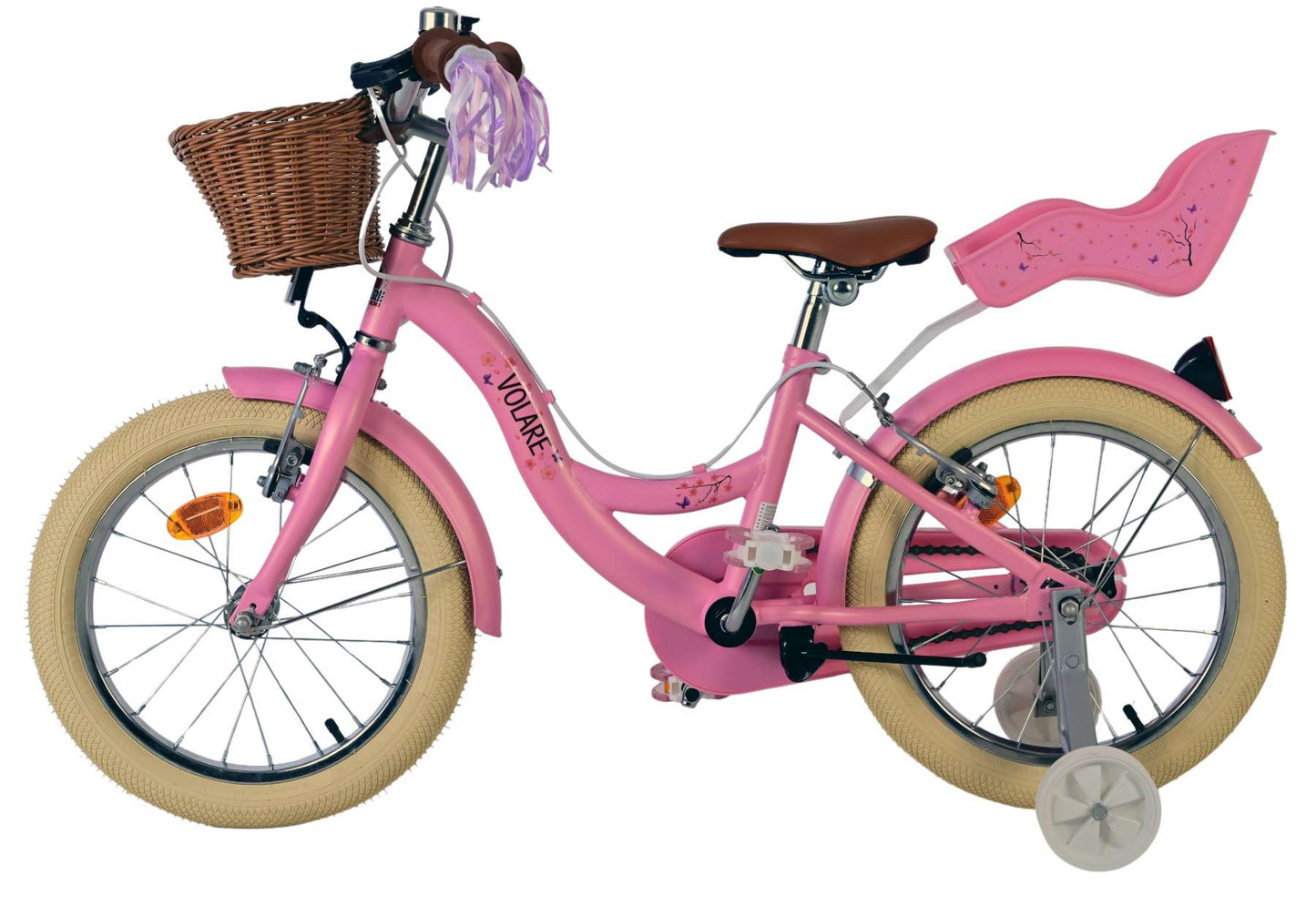Bicicletta per bambini Volare Blossom - ragazze - 16 pollici - rosa - due freni a mano