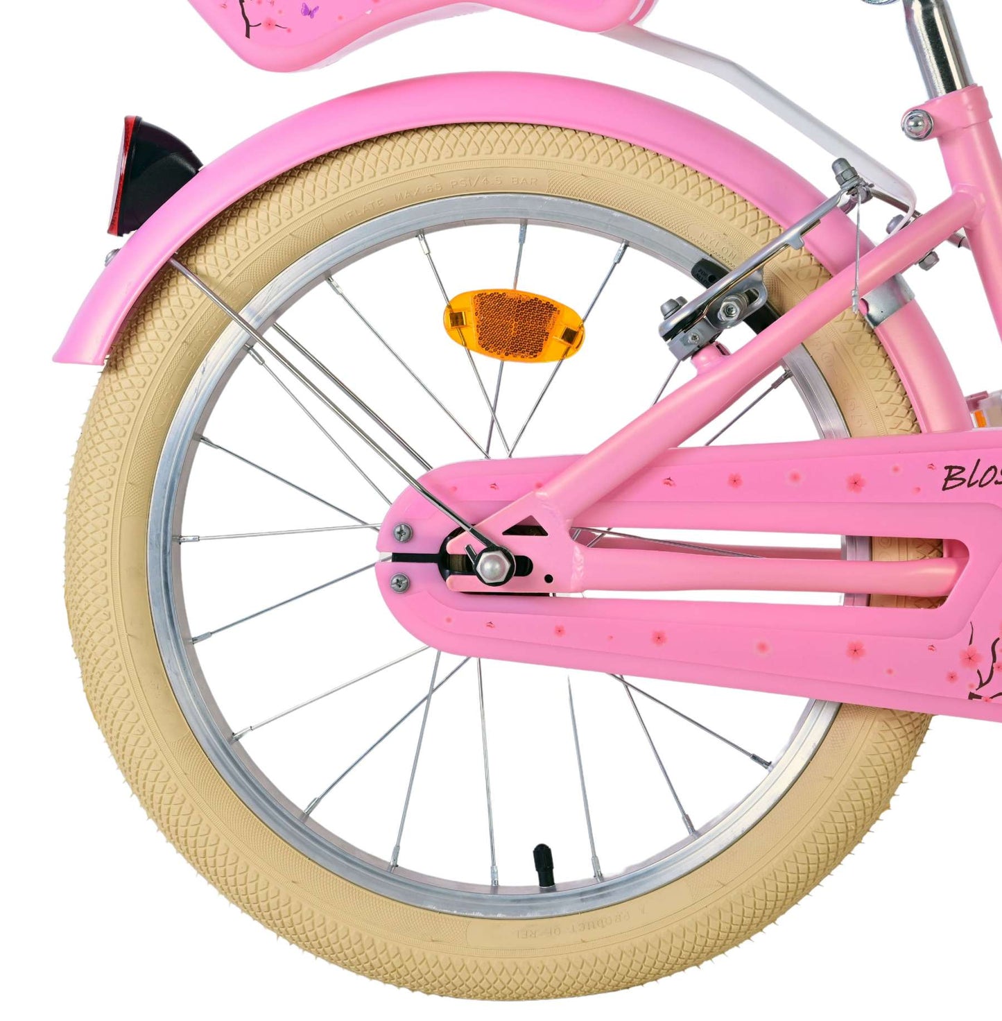 Volare blossom kinderfiets - meisjes - 18 inch - roze - twee handremmen