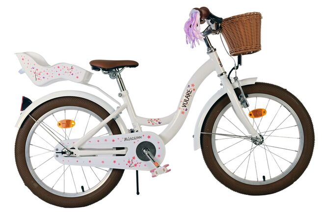 Bicicletta per bambini Volare Blossom - ragazze - 18 pollici - bianca