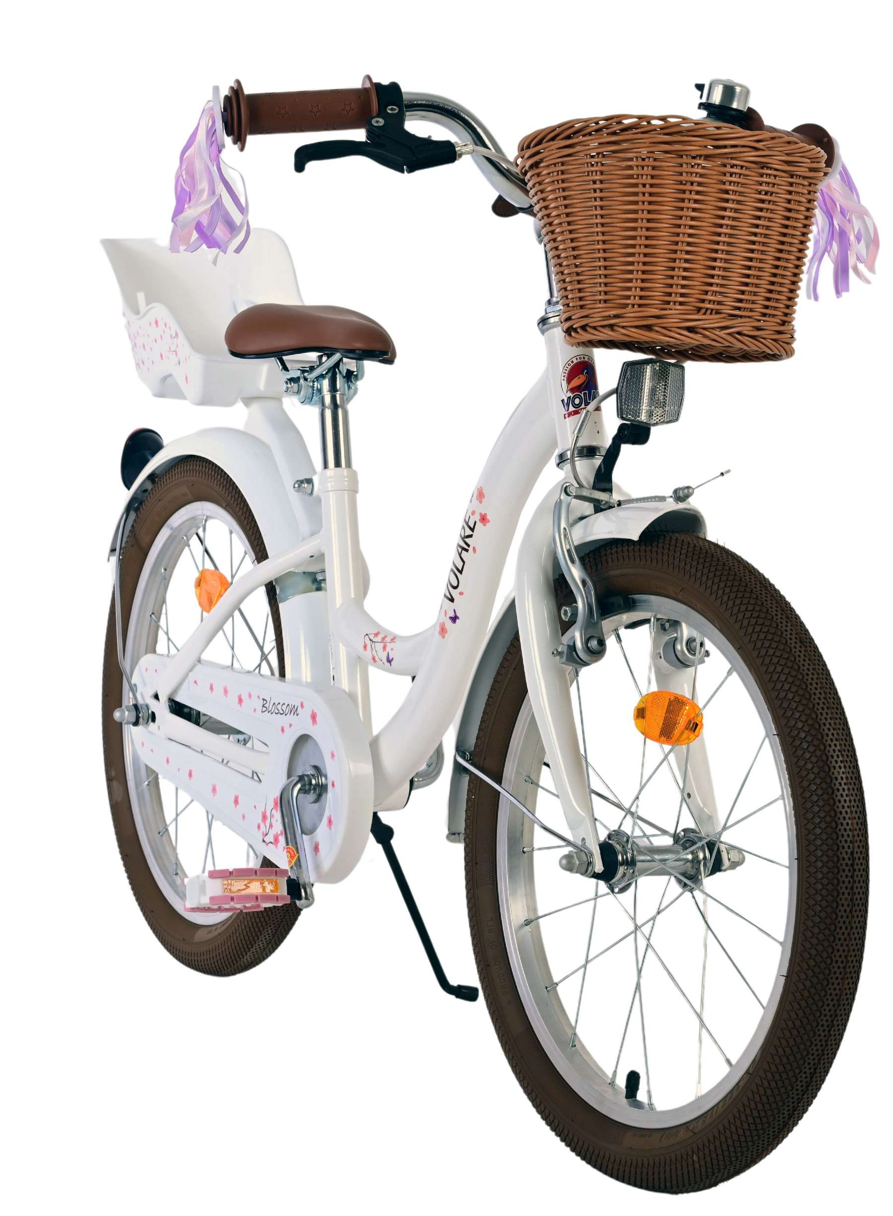 Bicicletta per bambini Volare Blossom - ragazze - 18 pollici - bianca