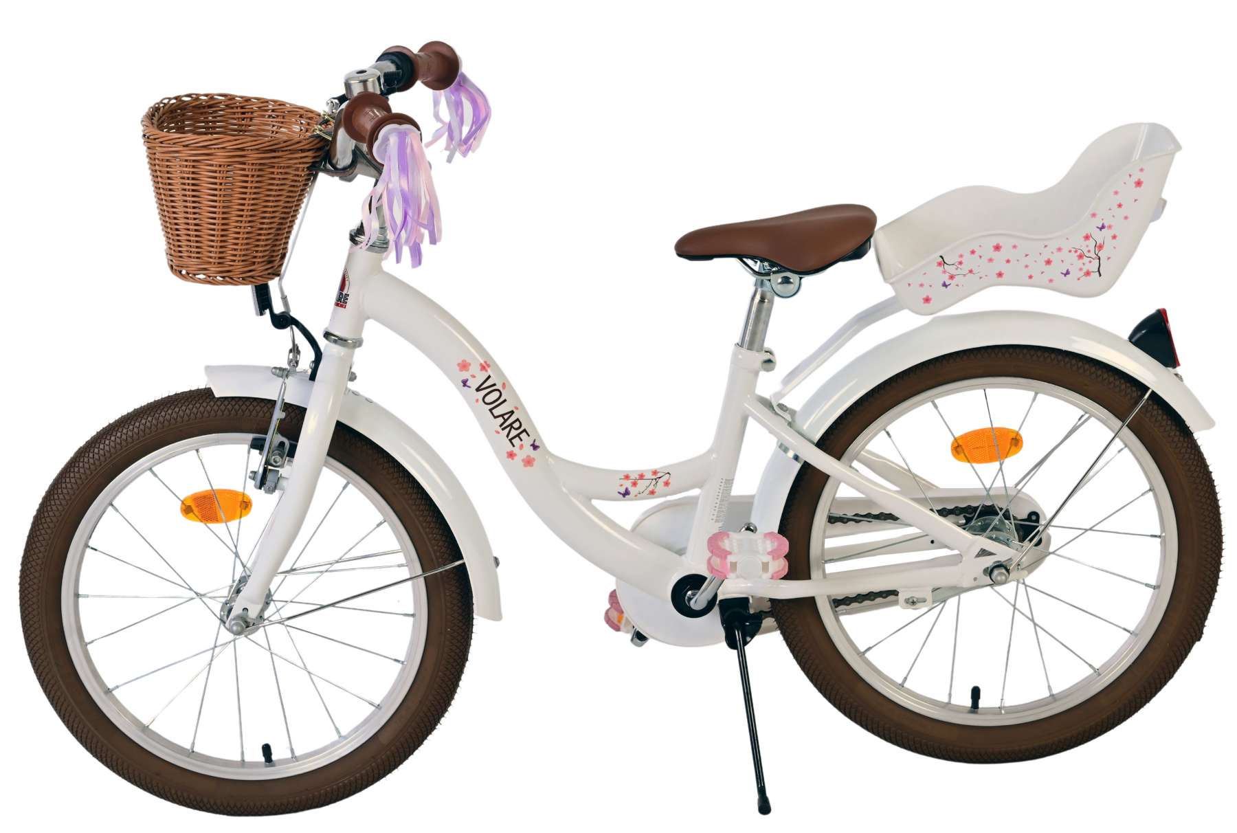 Bicicletta per bambini Volare Blossom - ragazze - 18 pollici - bianca