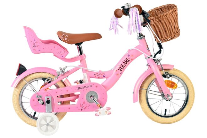 Bicicletta per bambini Volare Blossom - ragazze - 12 pollici - rosa - due freni a mano