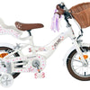Bicicleta infantil Volare Blossom - niña - 12 pulgadas - blanca - dos frenos de mano