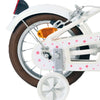 Bicicleta infantil Volare Blossom - niña - 12 pulgadas - blanca - dos frenos de mano