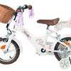 Bicicleta infantil Volare Blossom - niña - 12 pulgadas - blanca - dos frenos de mano