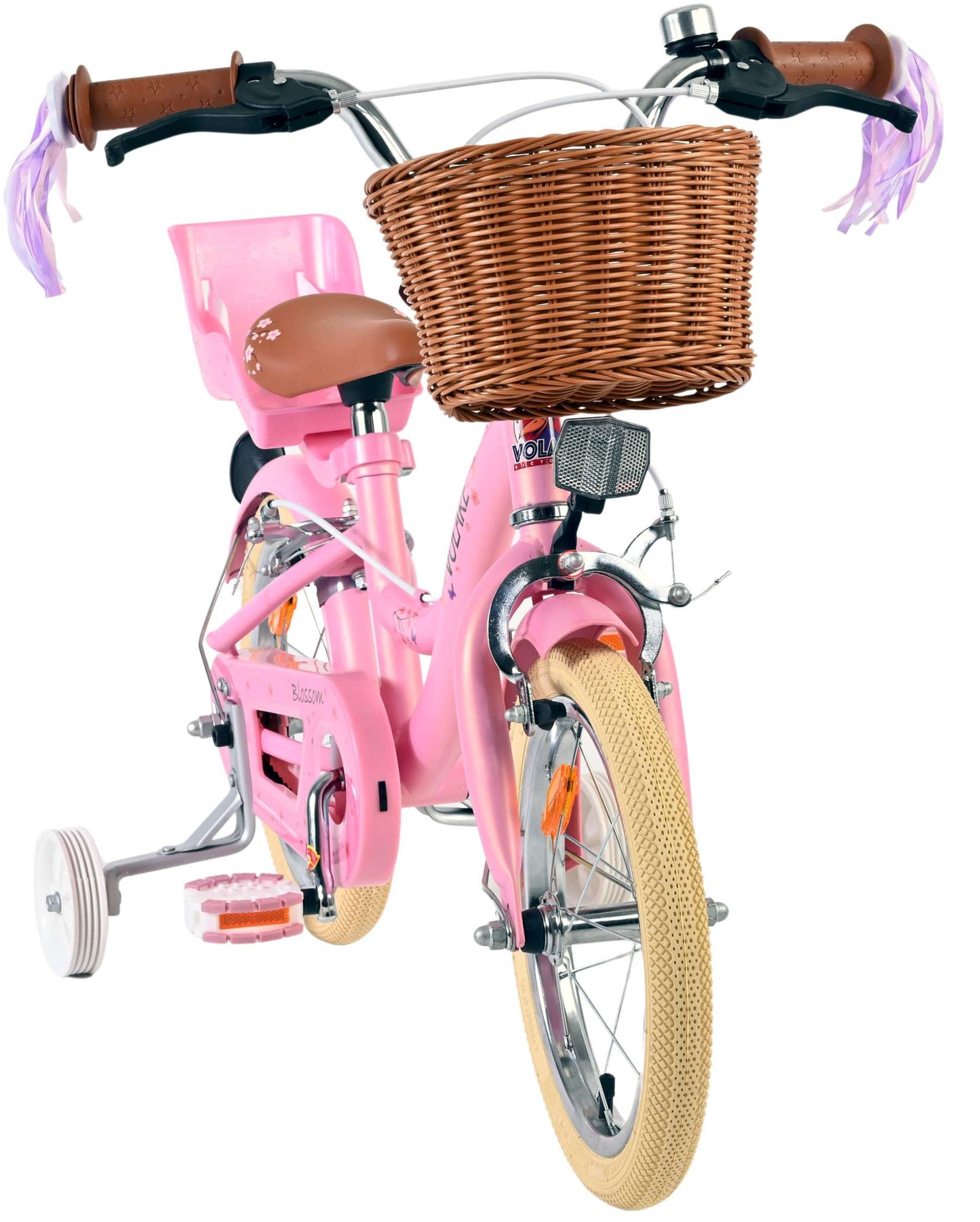 Bicicletta per bambini Volare Blossom - ragazze - 14 pollici - rosa - due freni a mano