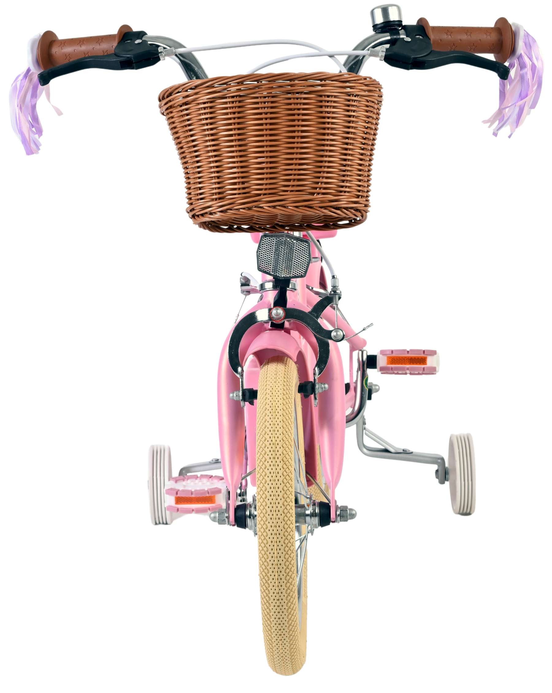 Volare blossom kinderfiets - meisjes - 14 inch - roze - twee handremmen