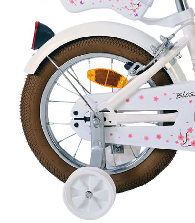 Volare Blossom Kinderfiets Meisjes 14 inch Wit Twee Handremmen
