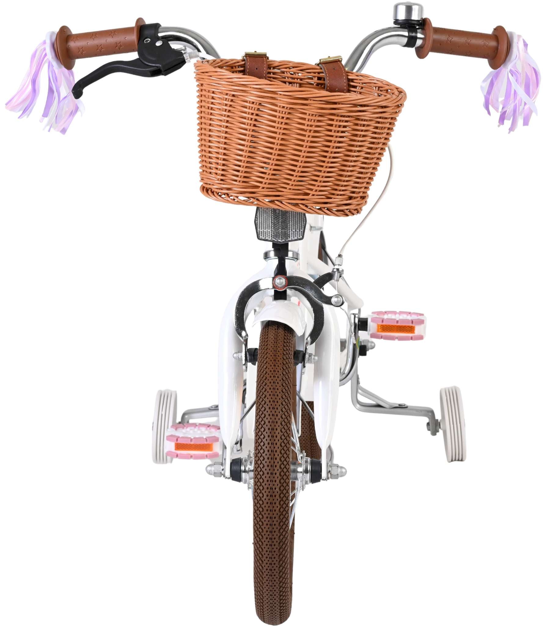 Vlatare Blossom per bambini ragazze in bicicletta da 14 pollici bianche