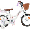 Bicicleta infantil Volare Blossom - niña - 14 pulgadas - blanca - dos frenos de mano