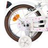 Bicicleta infantil Volare Blossom - niña - 14 pulgadas - blanca - dos frenos de mano