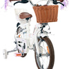 Bicicleta infantil Volare Blossom - niña - 14 pulgadas - blanca - dos frenos de mano