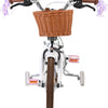 Bicicleta infantil Volare Blossom - niña - 14 pulgadas - blanca - dos frenos de mano