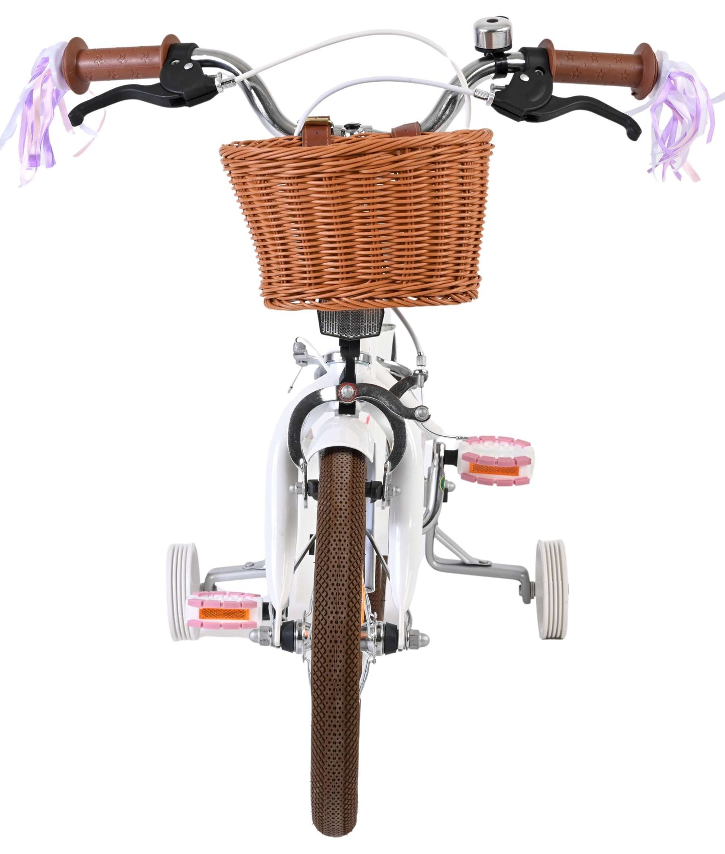 Bicicletta per bambini Volare Blossom - ragazze - 14 pollici - bianca - due freni a mano