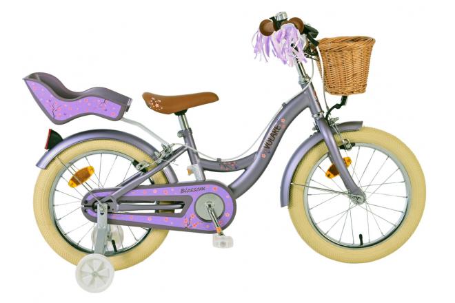 Valorare Blossom per bambini ragazze per bambini da 16 pollici freni a due mani viola