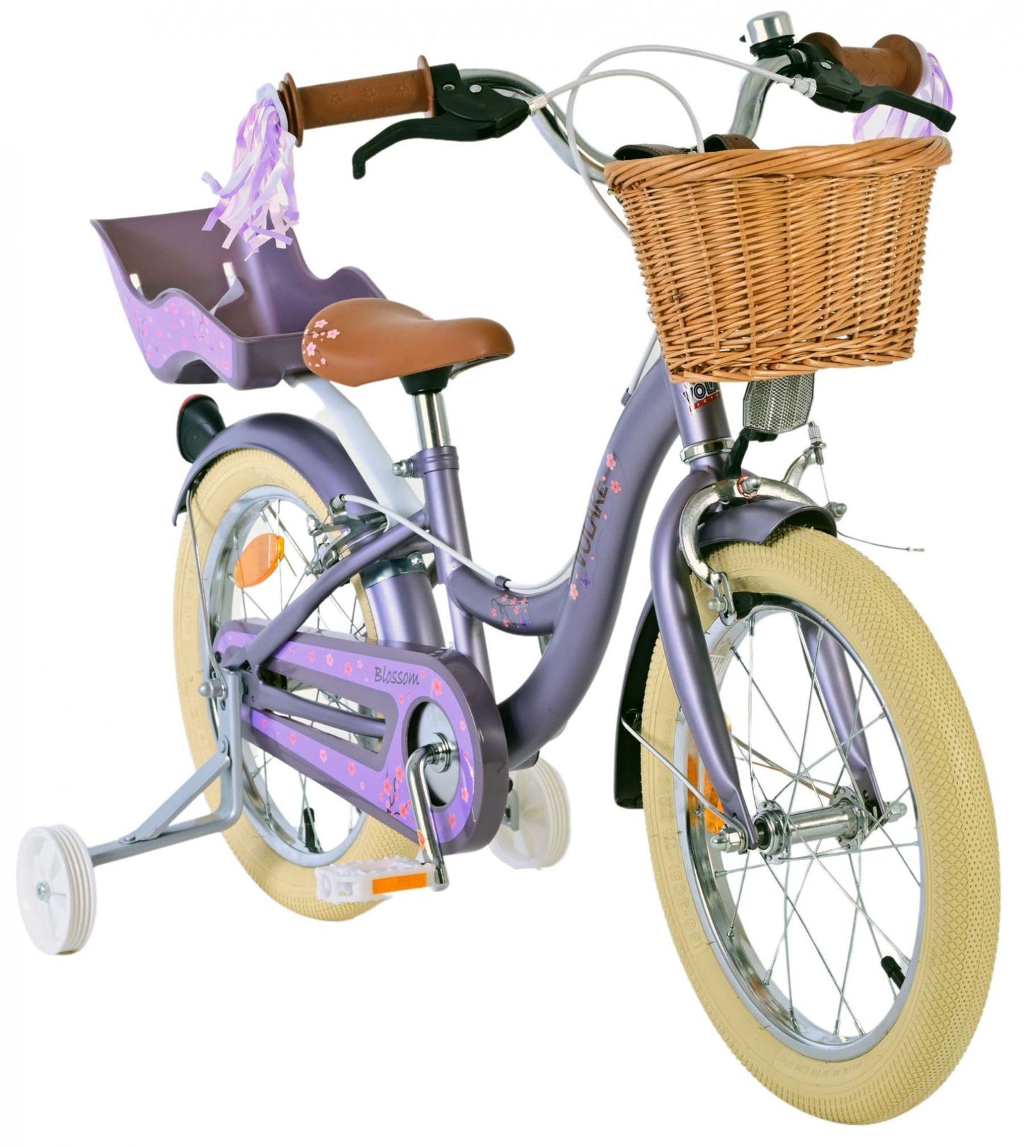 Valorare Blossom per bambini ragazze per bambini da 16 pollici freni a due mani viola