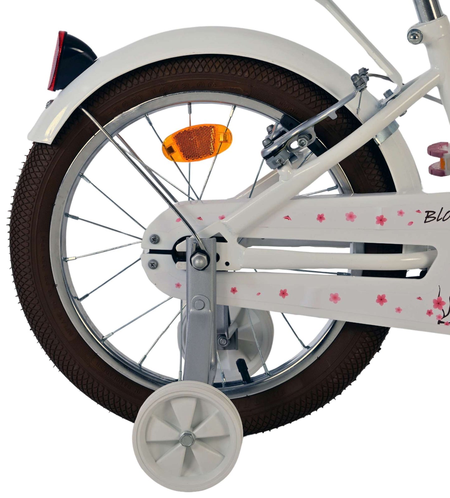 Bicicleta infantil Volare Blossom - niña - 16 pulgadas - blanca - dos frenos de mano