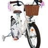 Bicicleta infantil Volare Blossom - niña - 16 pulgadas - blanca - dos frenos de mano