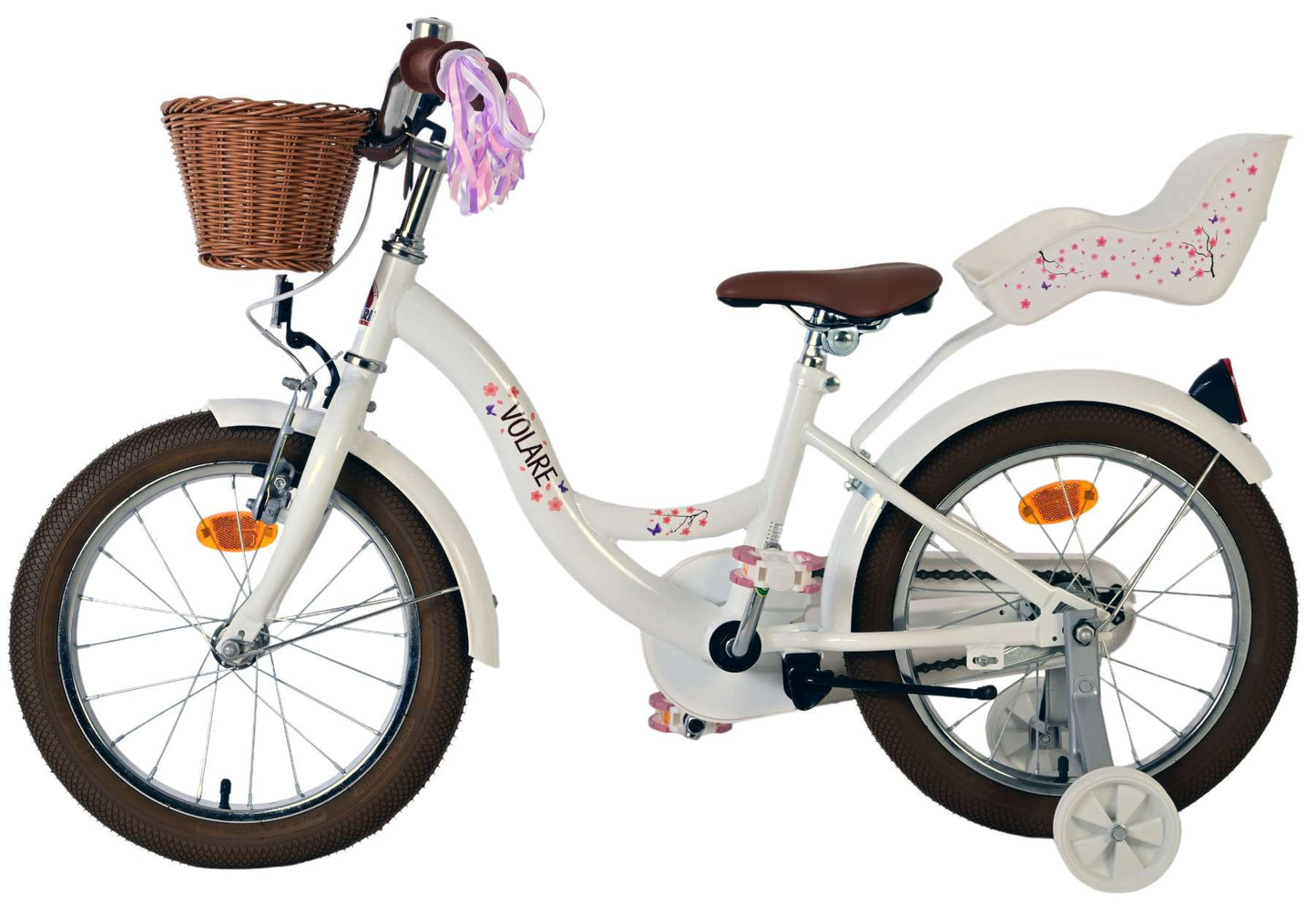 Bicicletta per bambini Volare Blossom - ragazze - 16 pollici - bianca