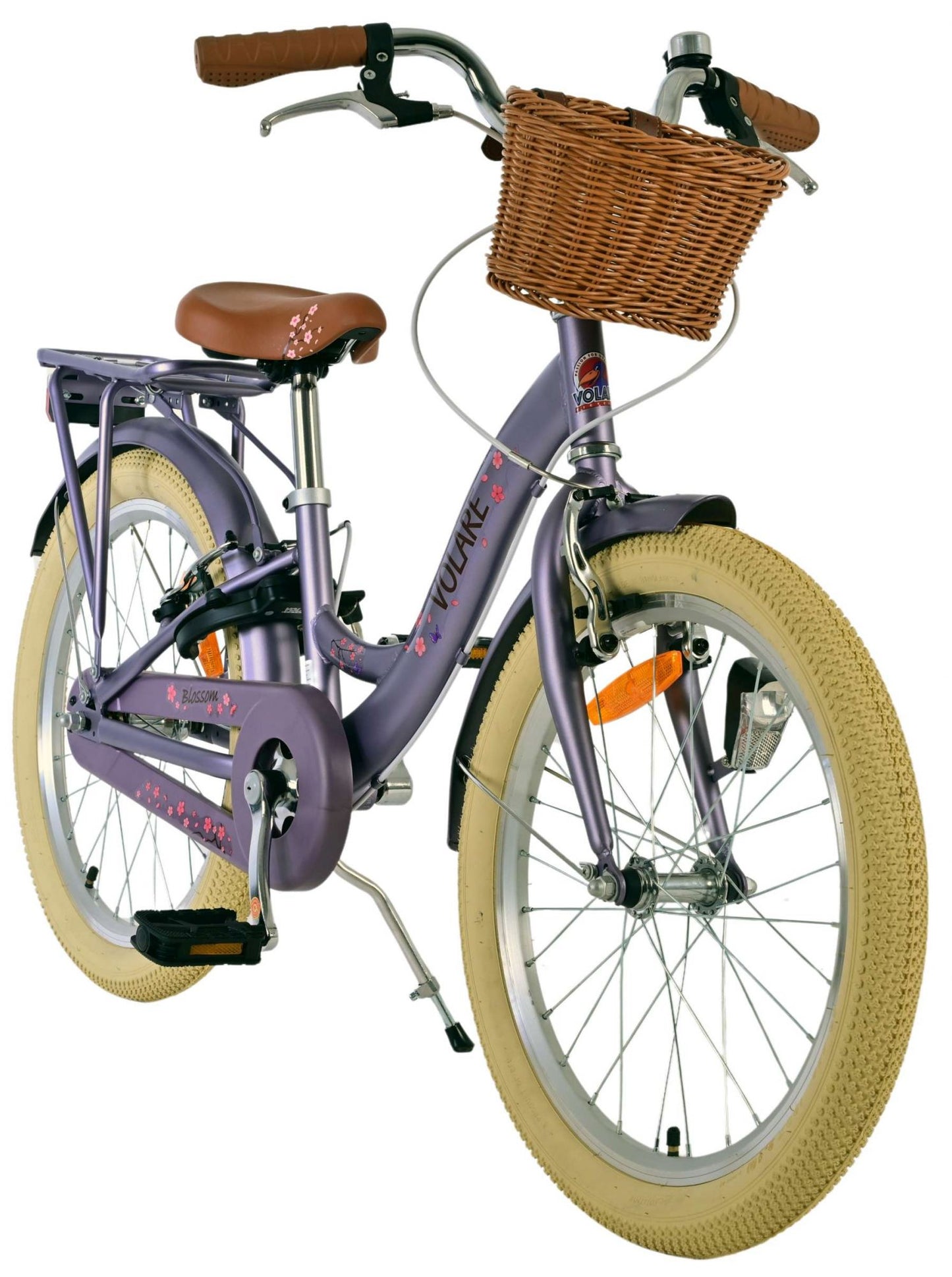 Volare Blossom Bicycle para niños - Niñas - 20 pulgadas - Púrpura - Dos frenos de mano