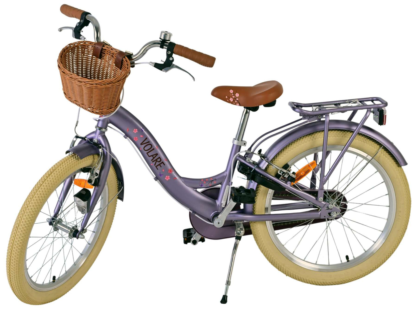Volare Blossom Bicycle para niños - Niñas - 20 pulgadas - Púrpura - Dos frenos de mano