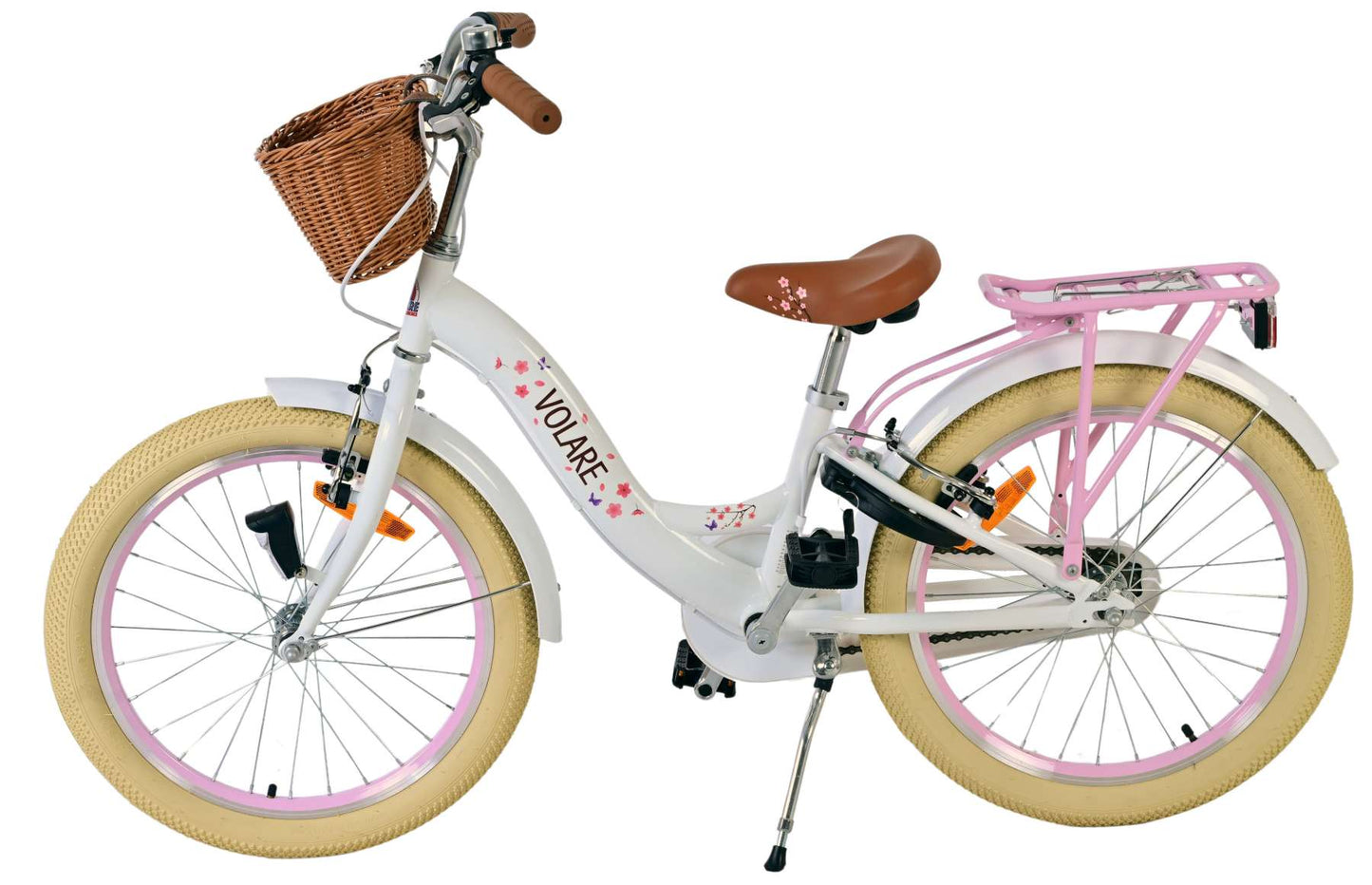 Volare Blossom Bicycle infantil - niñas - 20 pulgadas - blancos - dos frenos de mano