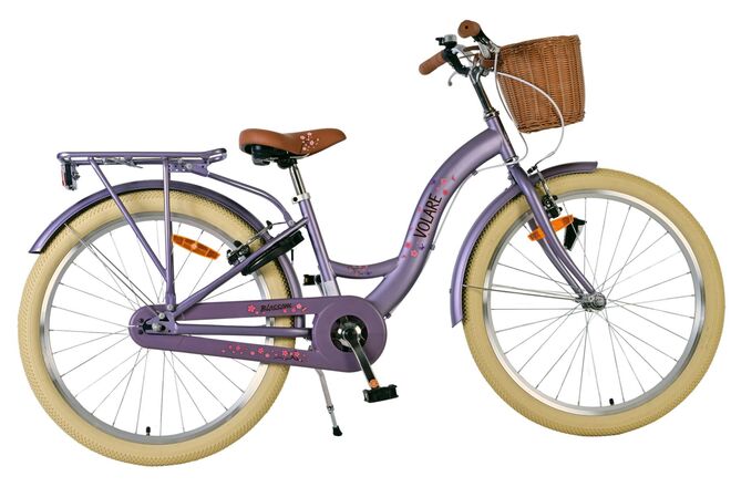 Volare blossom kinderfiets - meisjes - 24 inch - paars - twee handremmen