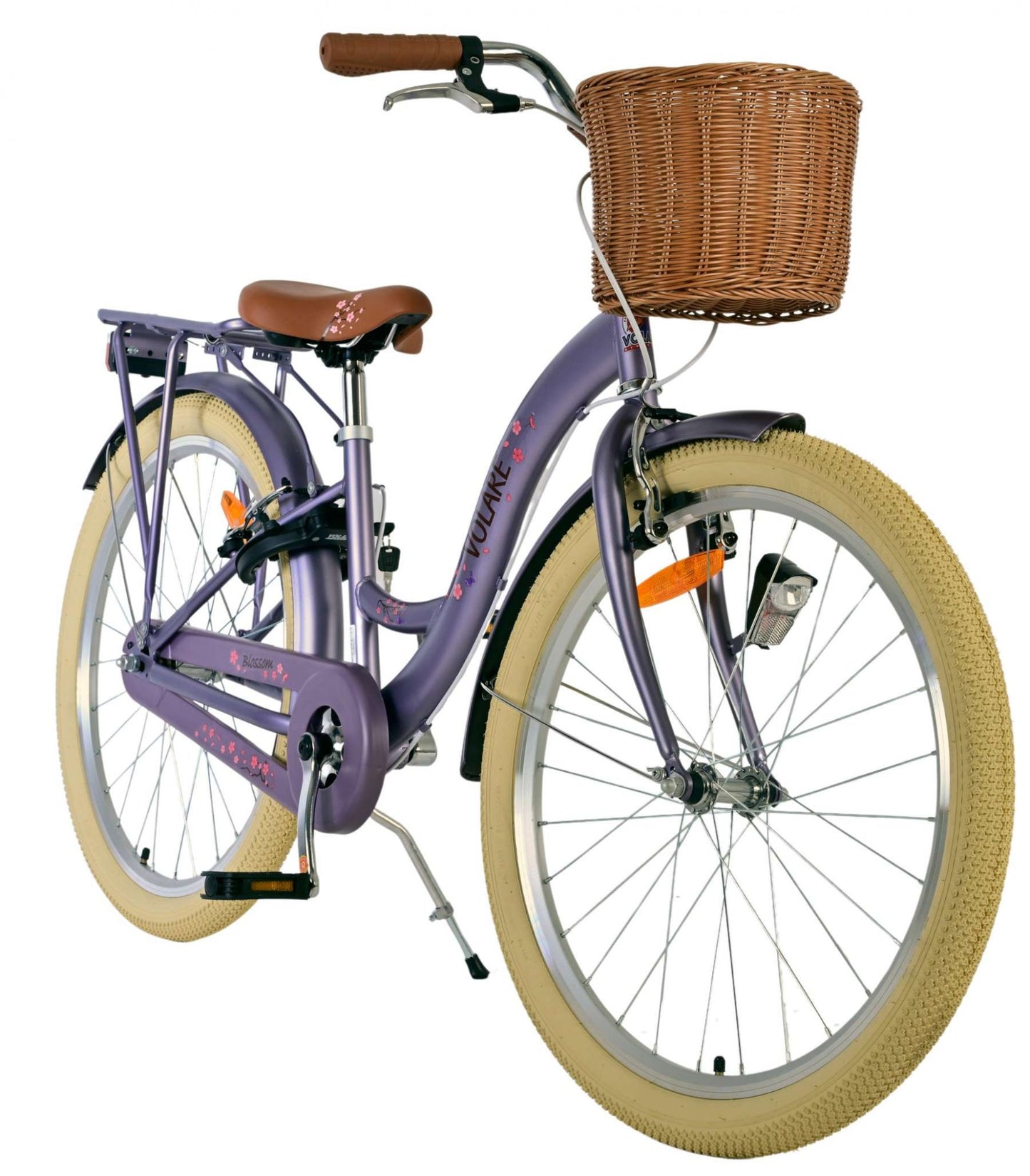 Volare blossom kinderfiets - meisjes - 24 inch - paars - twee handremmen