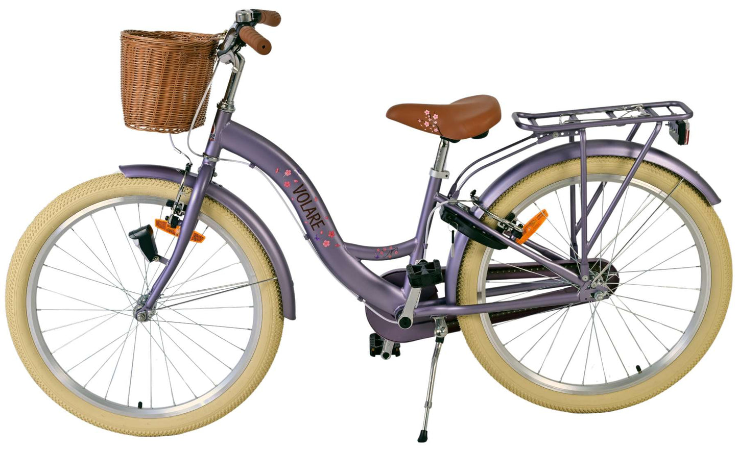 Volare blossom kinderfiets - meisjes - 24 inch - paars - twee handremmen