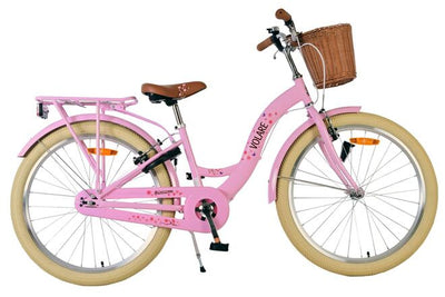 Volare blossom kinderfiets - meisjes - 24 inch - roze - twee handremmen