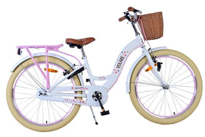 Bicicle di bambini Blossom Blossom - Girls - 24 pollici - Bianco - Freni a due mani