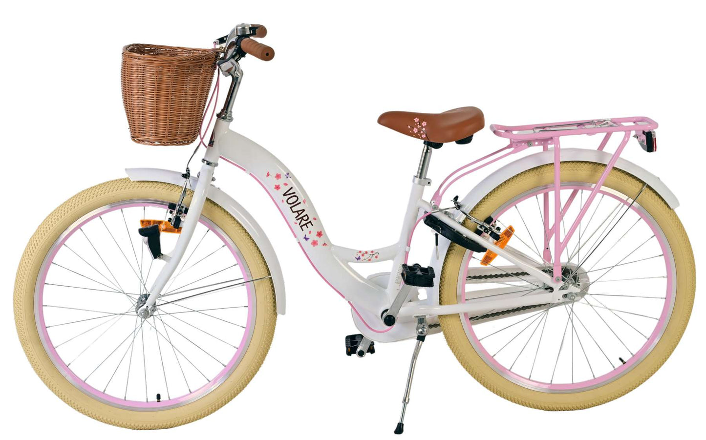 Bicicle di bambini Blossom Blossom - Girls - 24 pollici - Bianco - Freni a due mani