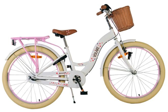 Volare blossom kinderfiets - meisjes - 24 inch - wit - 3 versnellingen