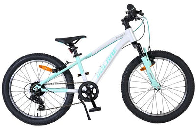 Bicicleta infantil Volare boost - 20 pulgadas - 7 velocidades - blanco verde menta