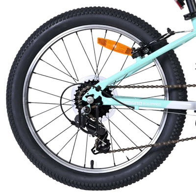 Bicicleta infantil Volare boost - 20 pulgadas - 7 velocidades - blanco verde menta