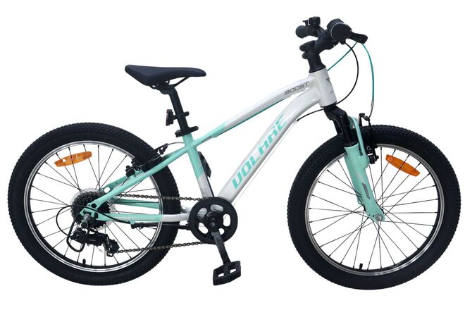 Volare boost kinderfiets - 24 inch - 21 speed - wit mintgroen