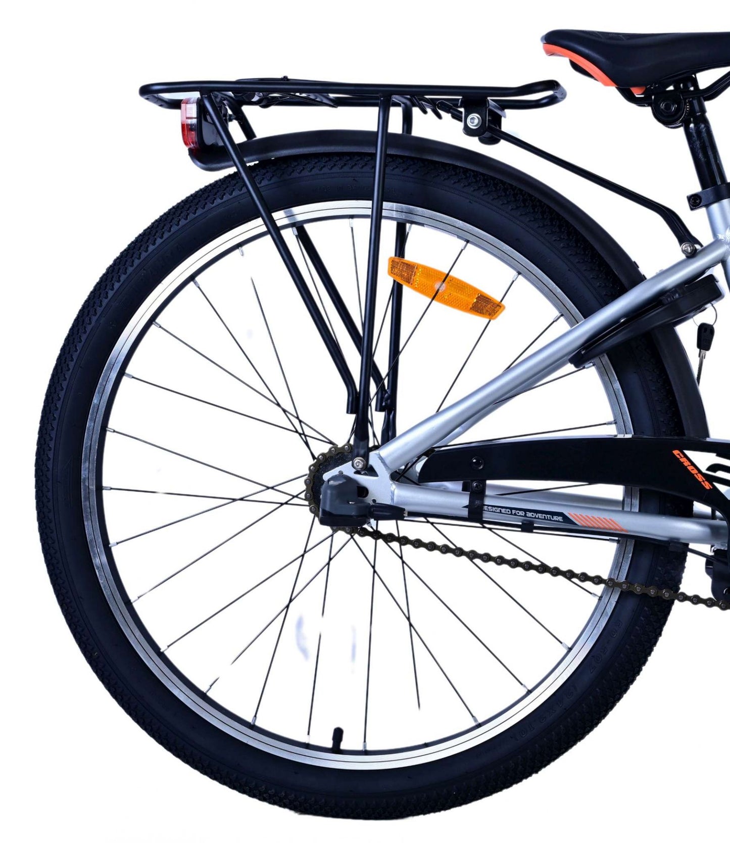 Bicicleta para niños Volare Cross - Niños - 24 pulgadas - Plata - 3 engranajes