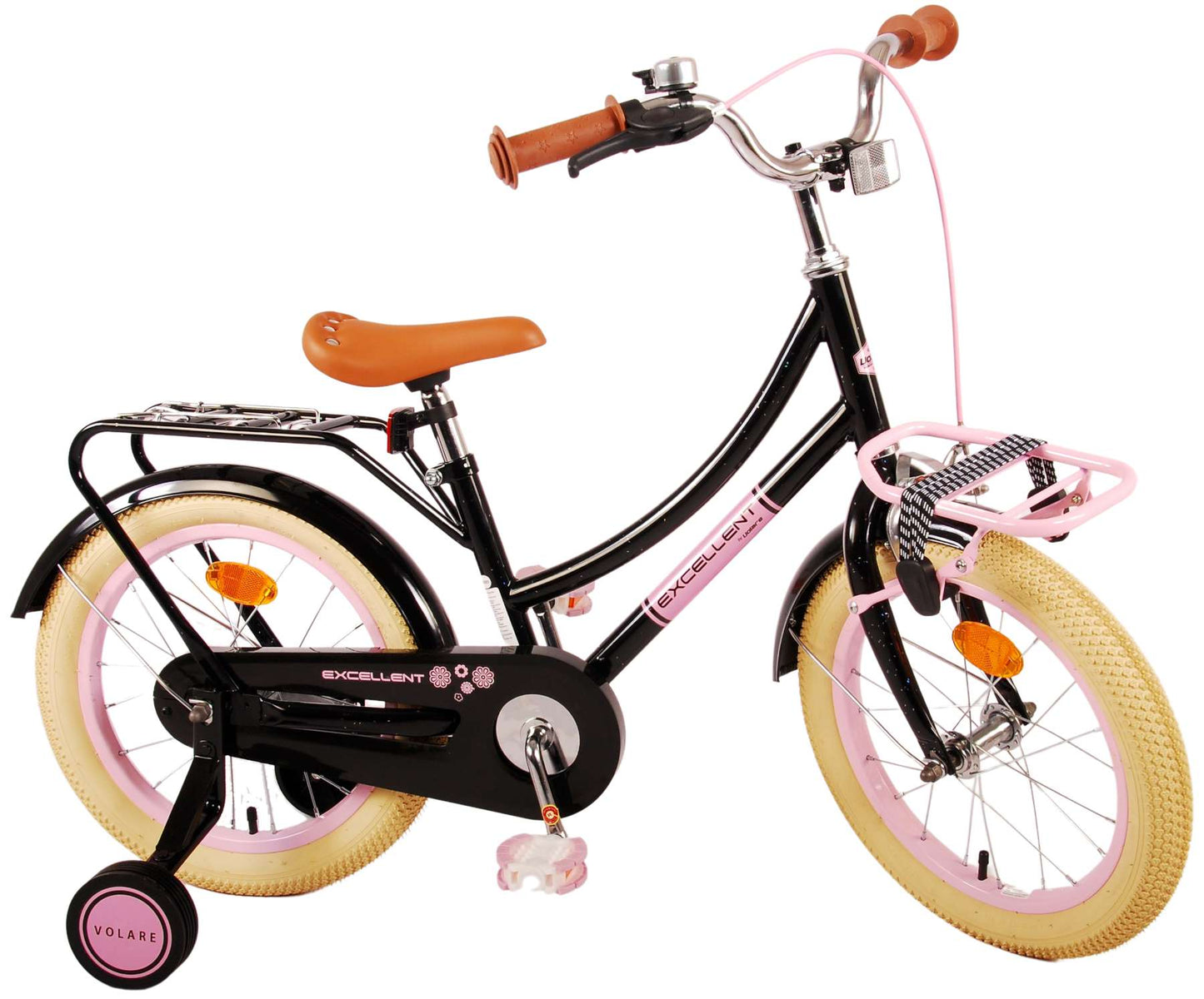 Volare Excelente bicicleta para niños - niñas - 16 pulgadas - negro - 95% ensamblado