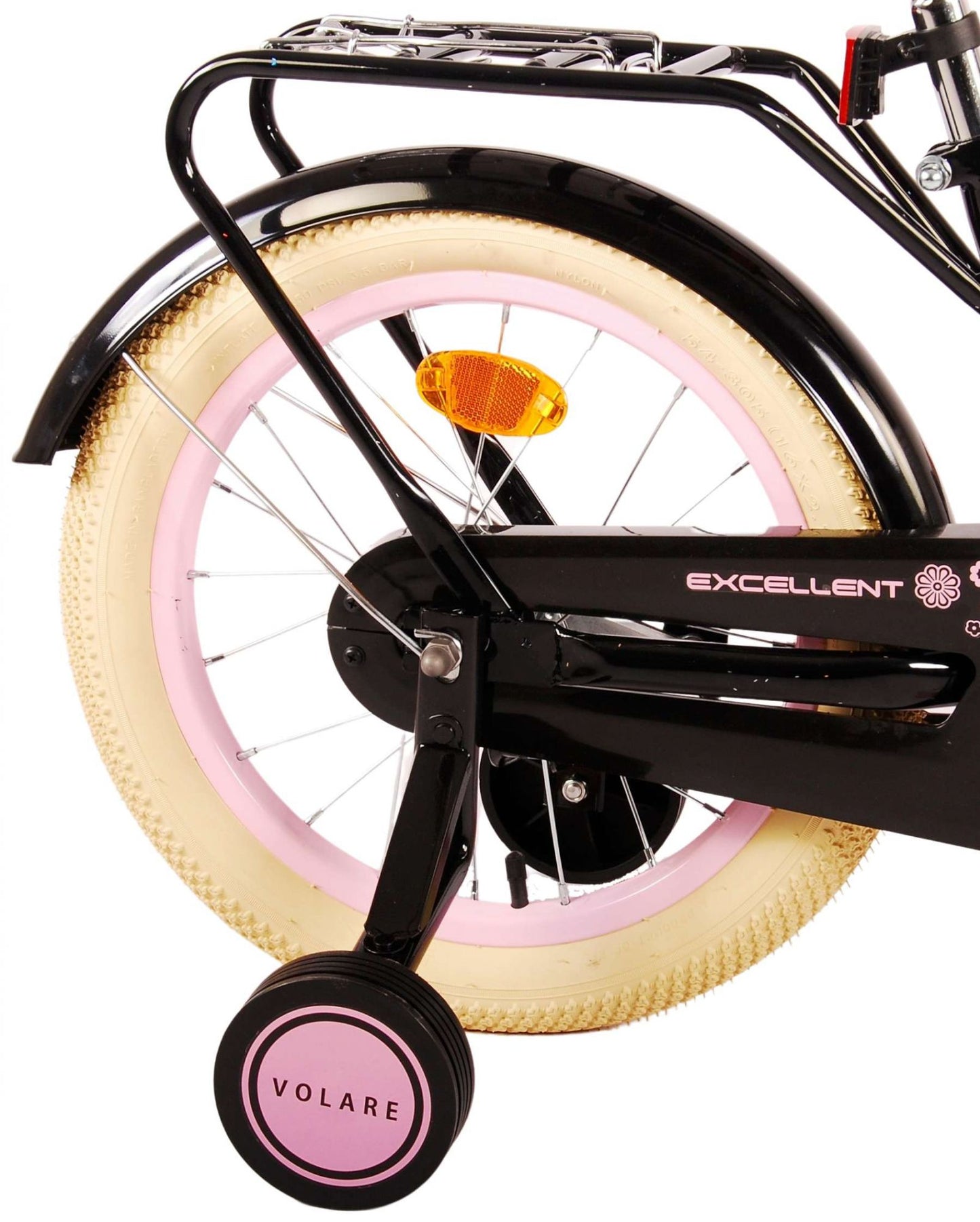 Volare Excelente bicicleta para niños - niñas - 16 pulgadas - negro - 95% ensamblado